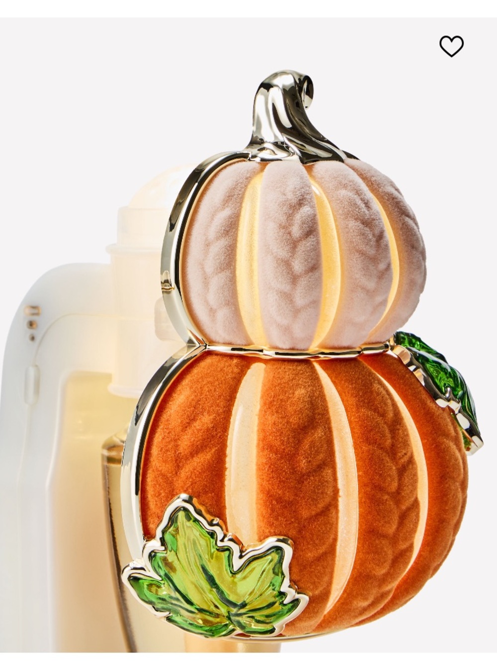 KNIT PUMPKIN STACK Scent Control Nightlight Wallflowers Fragrance Plug B&BW, NWT